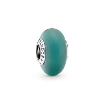 Talisman din sticlă de Murano verde mat 