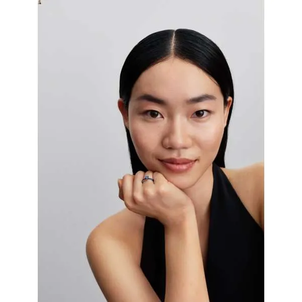 Inel inimă Chakra albastră 