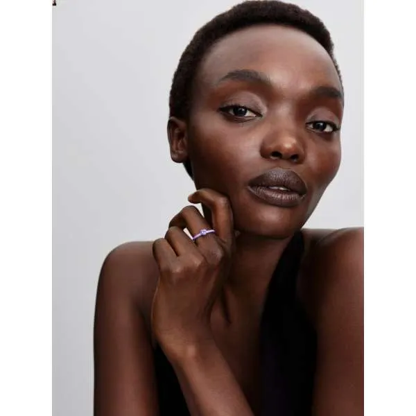 Inel inimă Chakra mov 