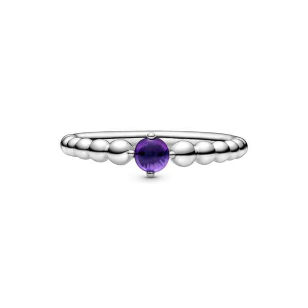 Inel cu mărgele violet