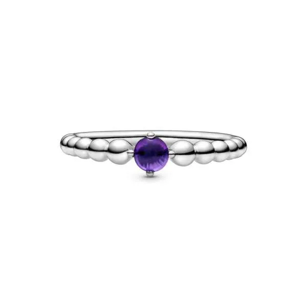 Inel cu mărgele violet