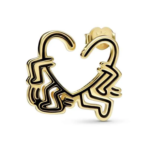 Серьга-пуссета «Ходячее сердце» Keith Haring™ x Pandora​ 