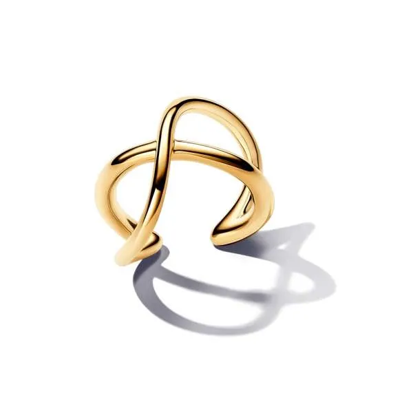 Cercel tip ear-cuff în formă organică cu simbolul infinitului
