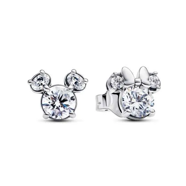 Блестящие серьги-гвоздики Disney Mickey Mouse & Minnie Mouse