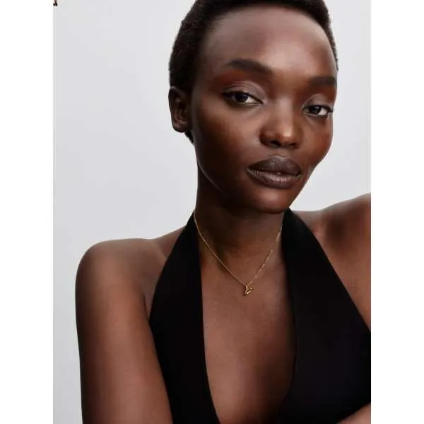 Colier cu pandantiv mic în formă de inimă cu formă organică 