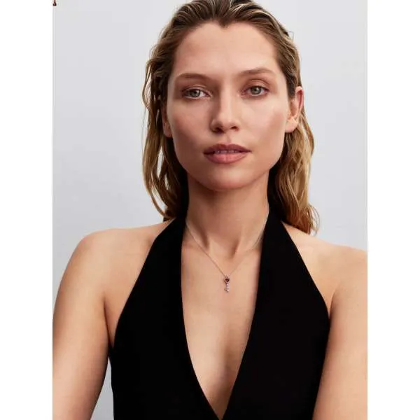 Colier rafinat cu cheie cu inimă 