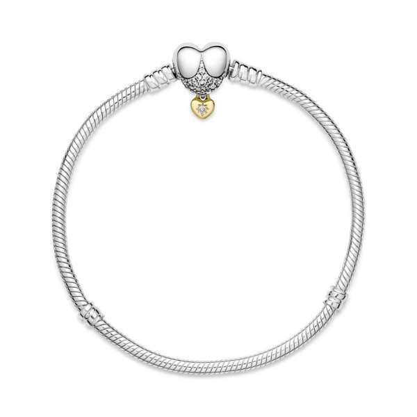 Brățară Pandora Moments Disney Princess de tip lănțișor clasic cu închizătoare sub formă de inimă