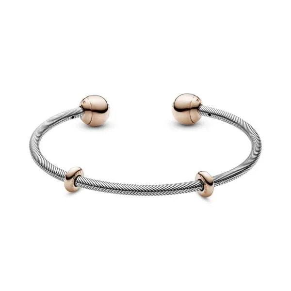 Brățară fixă deschisă cu lanț clasic Pandora Moments