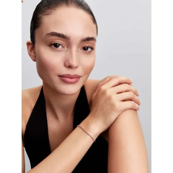 Brățară tenis mică roz 