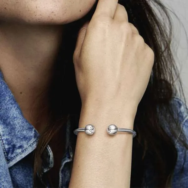 Brăţară fixă bangle deschisă, din argint 925