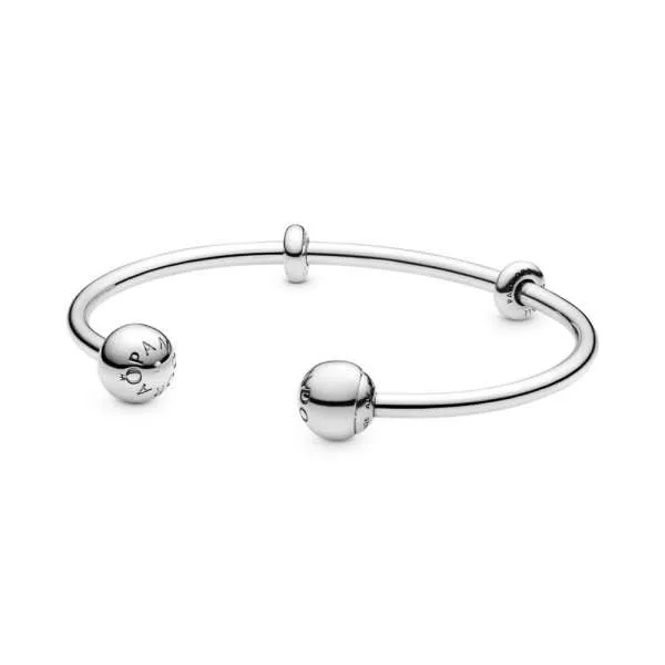 Brăţară fixă bangle deschisă, din argint 925 