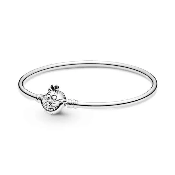 Brățară fixă Pandora Moments cu închizătoare cu motanul de Cheshire din Alice în Țara Minunilor de la Disney