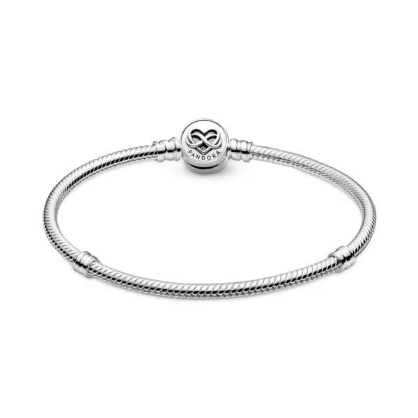Brățară tip lanț clasic cu închizătoare de tip inimă Infinit Pandora Moments