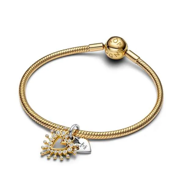 Двойной шарм-подвеска «Сияющее сердце» 