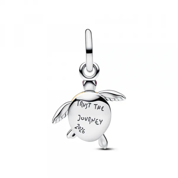 2026 Țestoasă de mare roz – Charm cu diamant creat în laborator 