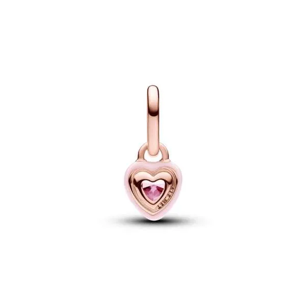 Mini talisman de tip pandantiv cu inimă chakra roz Pandora ME