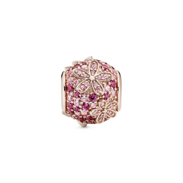 Talisman cu margaretă pavé roz