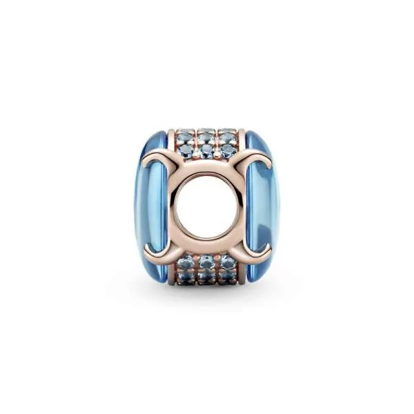 Talisman oval albastru tip caboșon