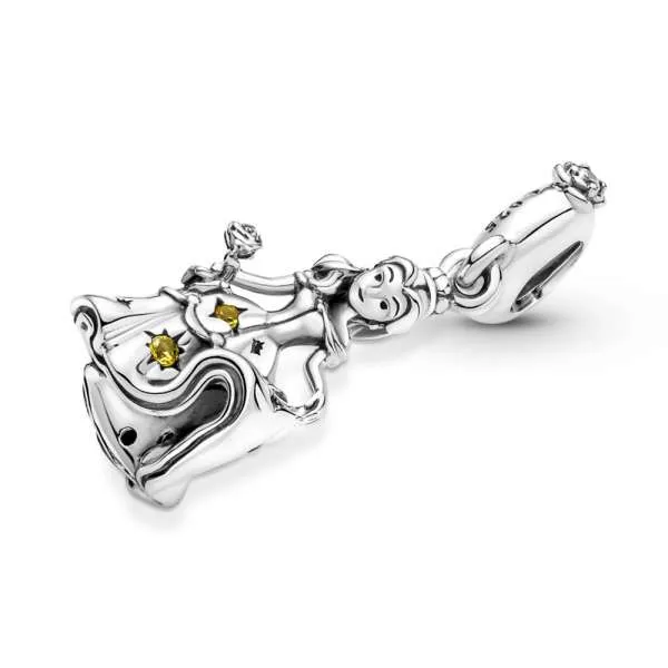 Talisman de tip pandantiv Frumoasa dansând din „Frumoasa și bestia” de la Disney