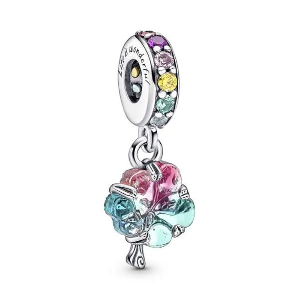 Talisman de tip pandantiv din sticlă de Murano cu arbore al comuniunii