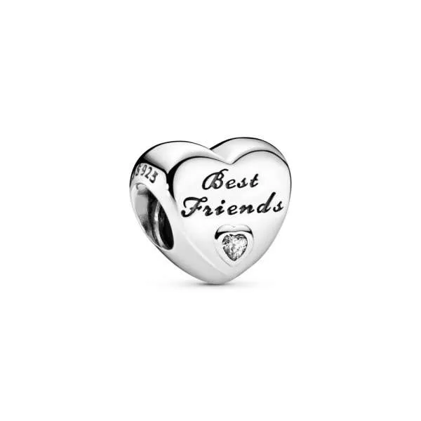 Talisman Cele mai bune prietene, din argint 925, cu zirconiu cubic transparent