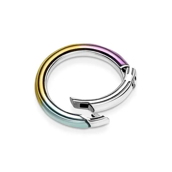 Conector rotund de stil Pandora ME cu efect de tip tie-dye
