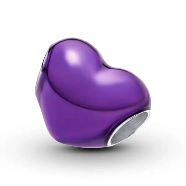 Talisman Inimă Violet Metalic 