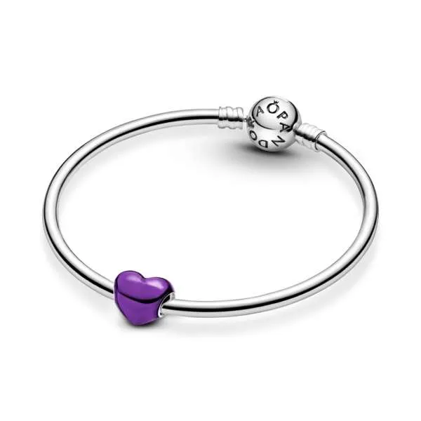 Talisman Inimă Violet Metalic 