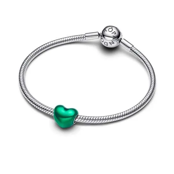 Talisman Inimă Verde Metalică 