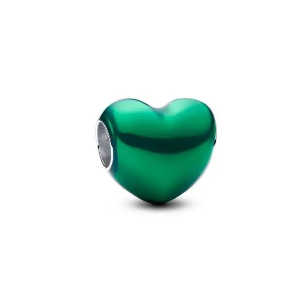 Talisman Inimă Verde Metalică 