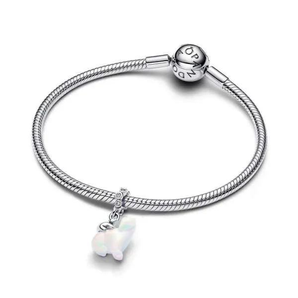 Шарм-подвеска «Белая медведица с медвежонком» 