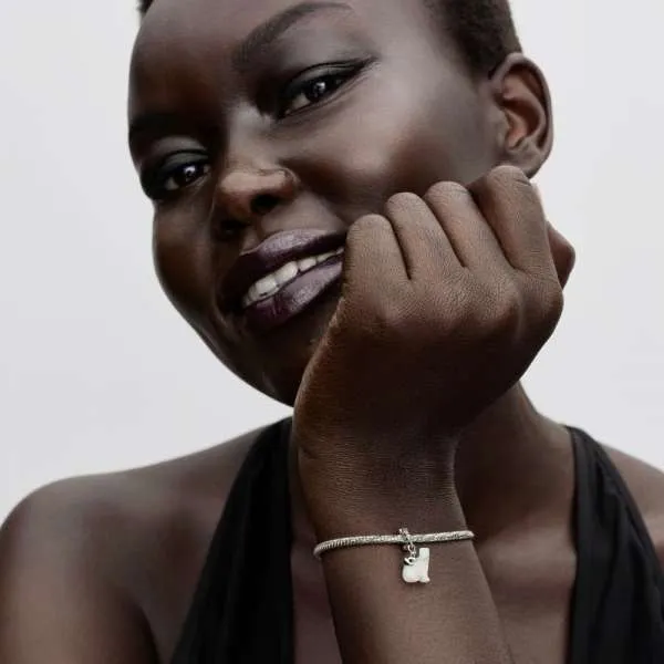 Шарм-подвеска «Белая медведица с медвежонком» 