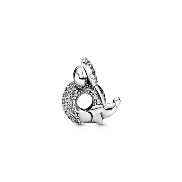 Talisman cu fixare ușoară tip pavé Funda roz a lui Minnie Mouse de la Disney
