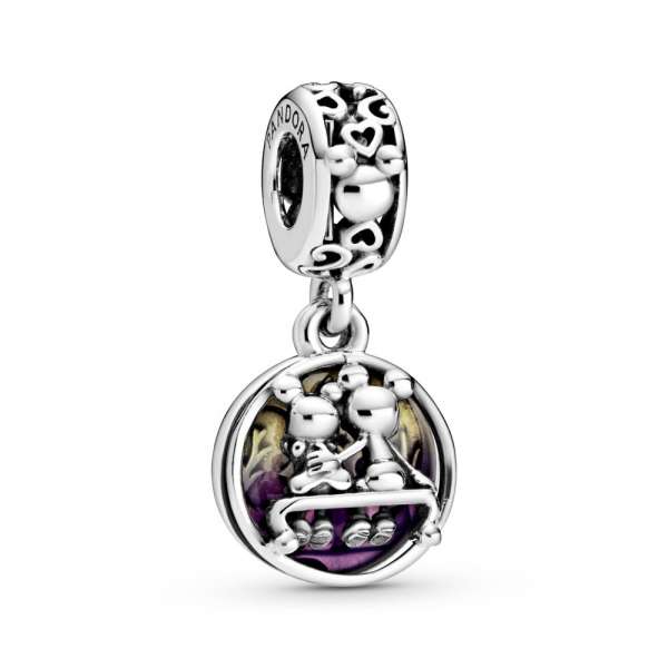 Talisman de tip pandantiv Disney Mickey Mouse & Minnie Mouse „Happily Ever After”