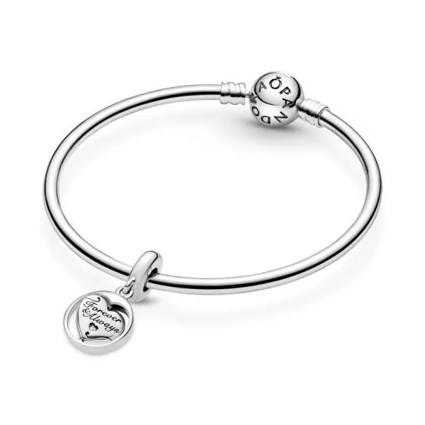 Talisman de tip pandantiv rotitor cu inscripțiile „Forever & Always” și „Soulmate”