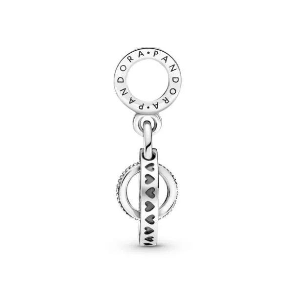 Talisman de tip pandantiv cu cercuri cu logo-ul Pandora