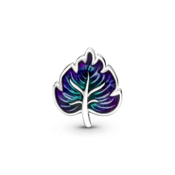 Talisman cu frunză verde și violet