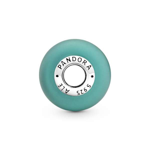 Talisman din sticlă de Murano verde mat