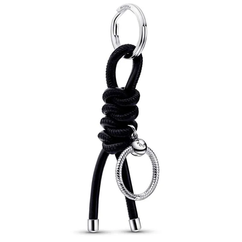 Inel pentru chei cu material textil fără piele Pandora Moments