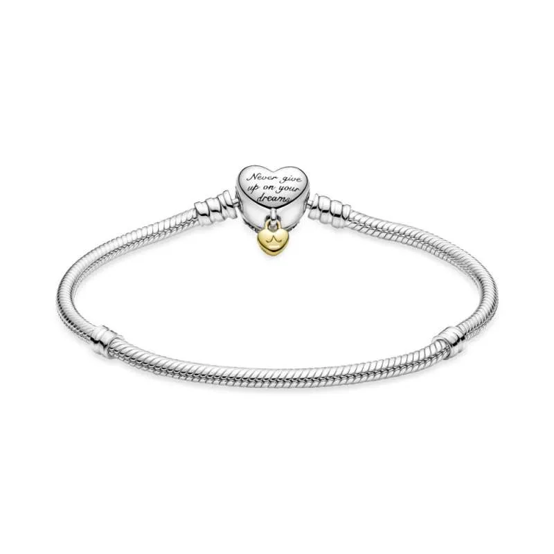 Brățară Pandora Moments Disney de tip lănțișor clasic cu închizătoare sub formă de inimă