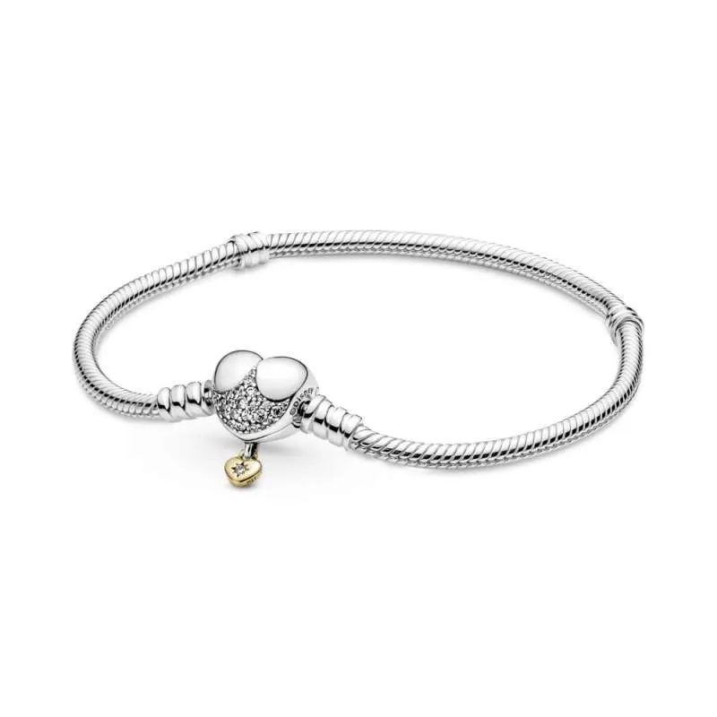 Brățară Pandora Moments Disney de tip lănțișor clasic cu închizătoare sub formă de inimă
