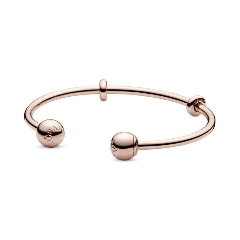 Brățară fixă deschisă Moments din PANDORA Rose