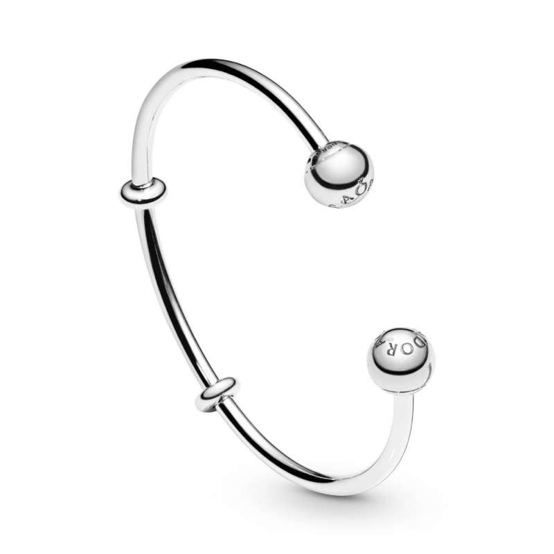 Brăţară fixă bangle deschisă, din argint 925
