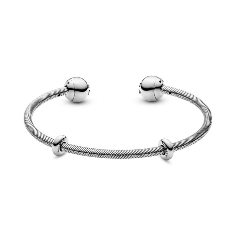 Brățară fixă deschisă cu lanț clasic Pandora Moments
