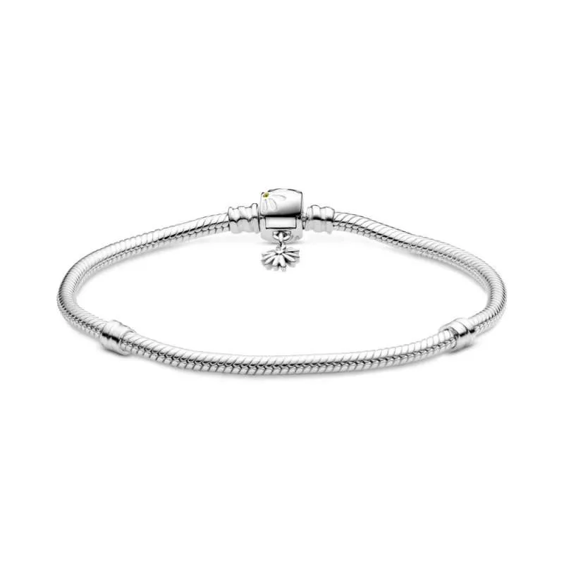 Brățară Pandora Moments, lanț clasic cu sistem de închidere în formă de floare
