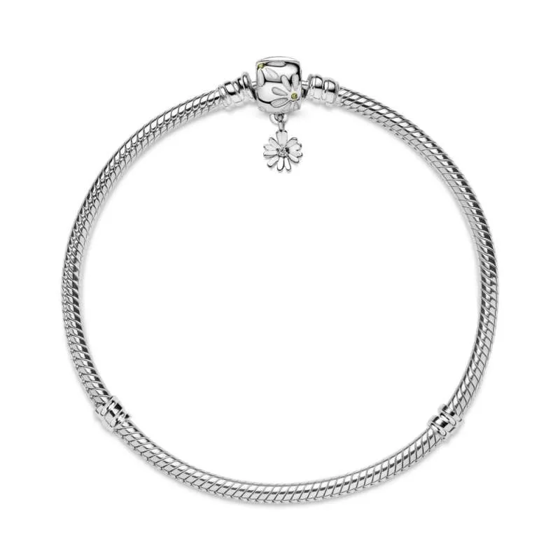 Brățară Pandora Moments, lanț clasic cu sistem de închidere în formă de floare
