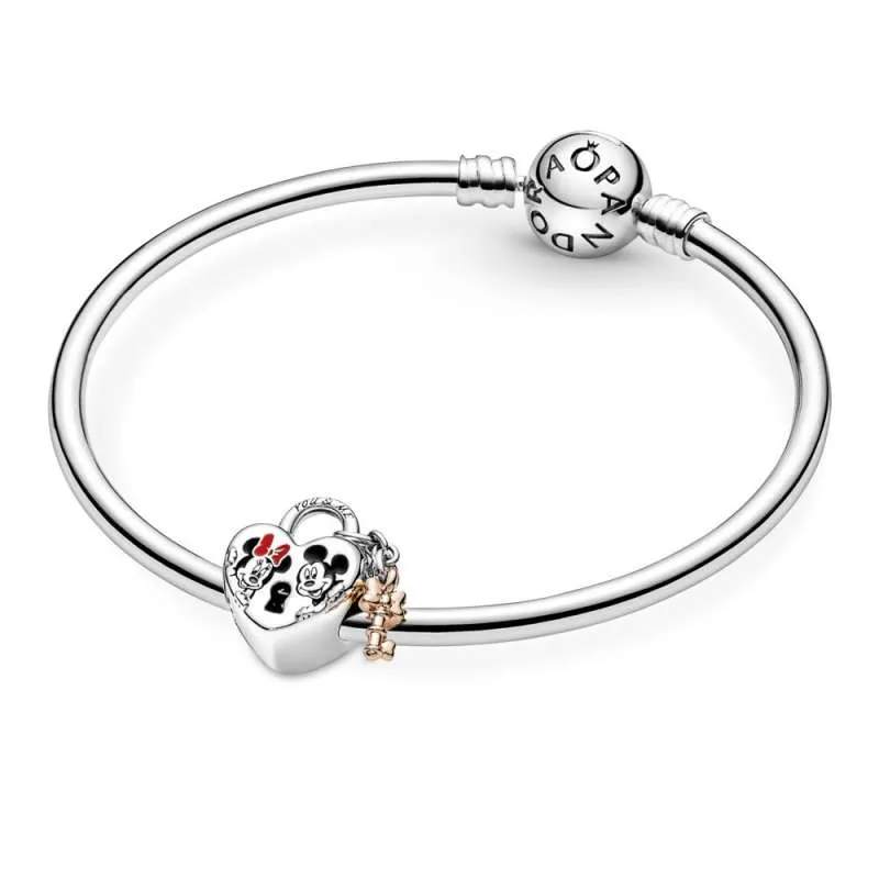 Talisman cu lacăt cu Mickey Mouse și Minnie Mouse de la Disney