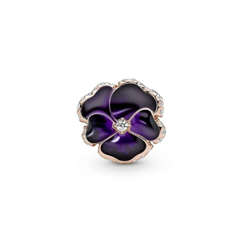 Talisman cu panseluță în nuanța violet intens