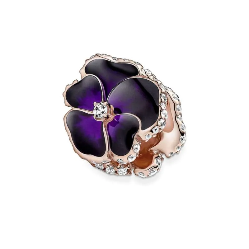 Talisman cu panseluță în nuanța violet intens