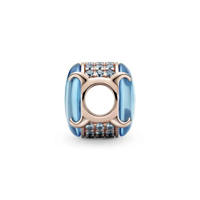 Talisman oval albastru tip caboșon